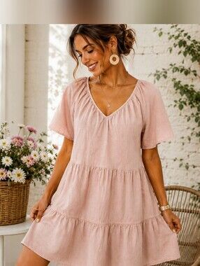 Madewell | Dresses | Embroidered Linen Blend Flutter Sleeve Dress | Poshmark